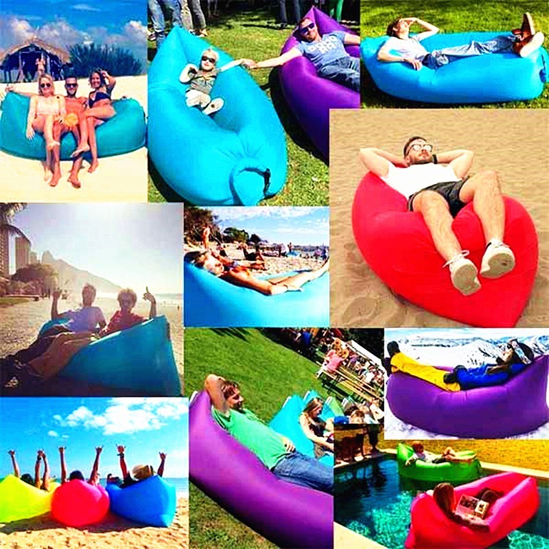 Outdoor Air Sofa Fast Inflatable Laybag Hangout Lounger Beach