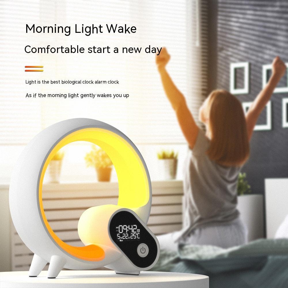 Light Analog Sunrise Digital Display Alarm Clock Bluetooth Audio